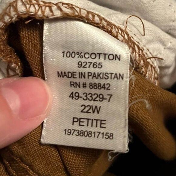 Woman Within Size 22w Petite Dark Brown Pants - Picture 4 of 9